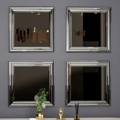 Spiegel Loza Zilver Set van 4