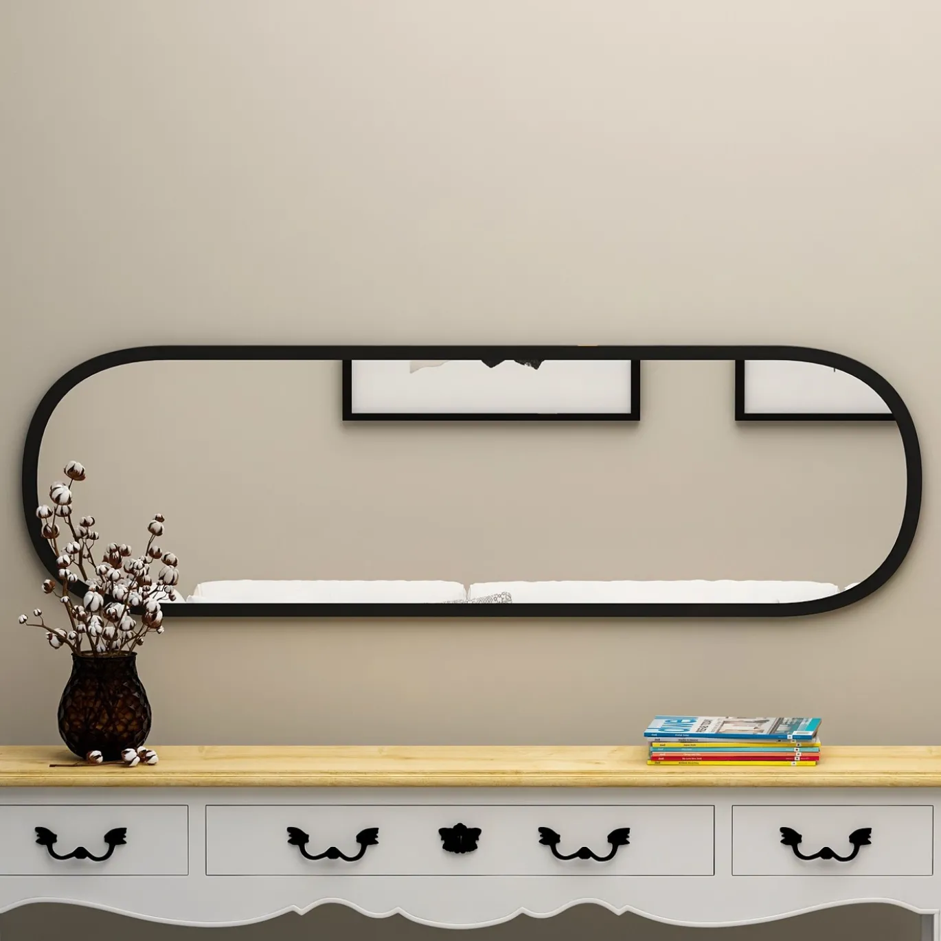 Spiegel Magnum Zwart 120cm