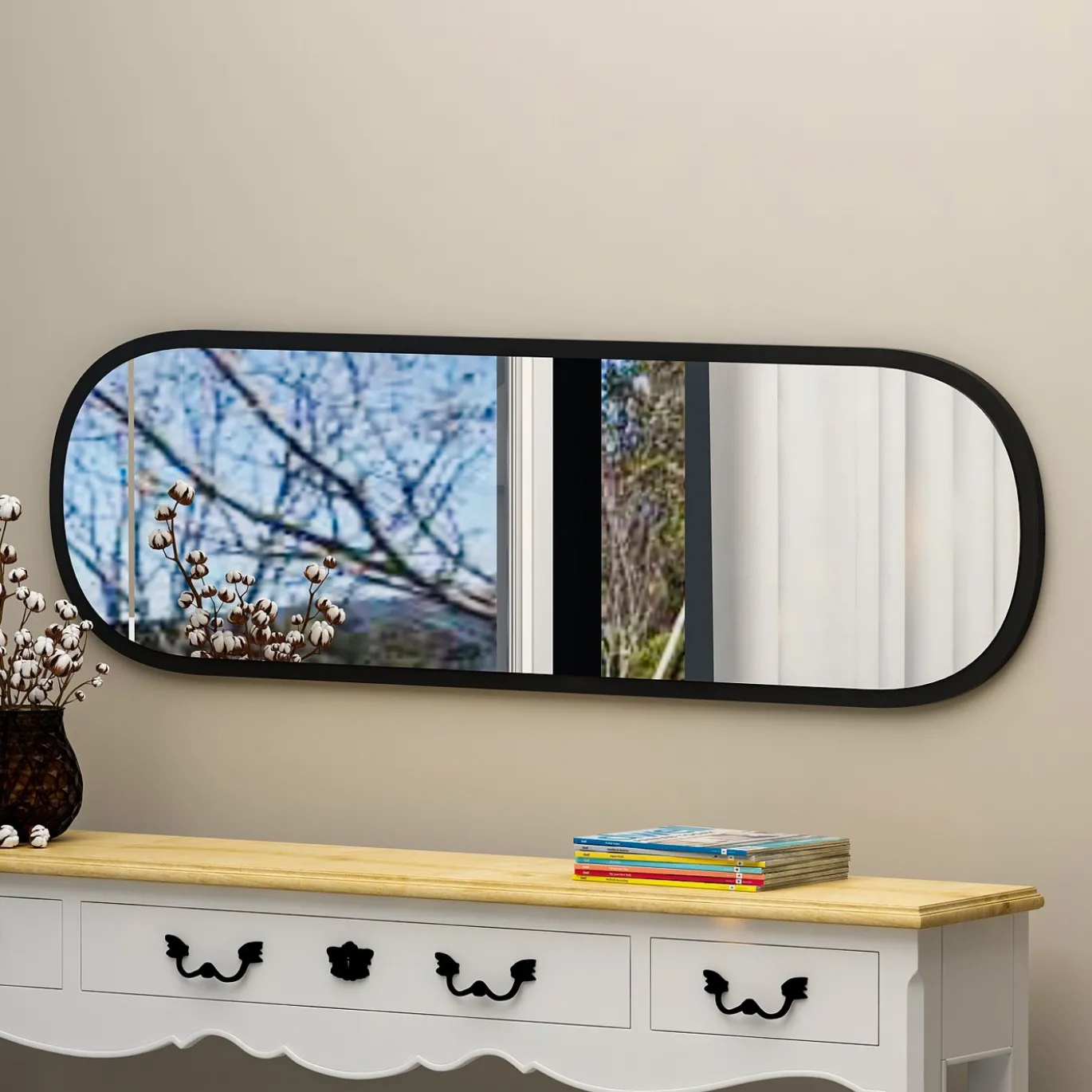 Spiegel Magnum Zwart 120cm