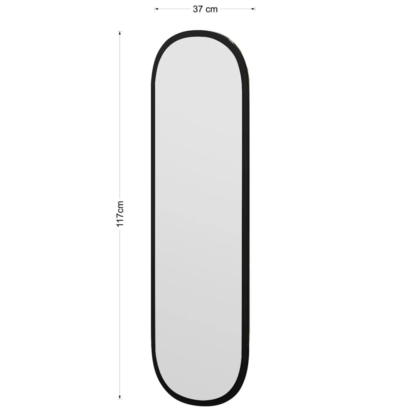 Spiegel Magnum Zwart 120cm