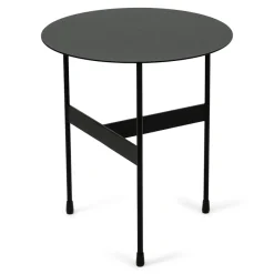Spinder Design Bijzettafel Mira Low Zwart Ø40cm
