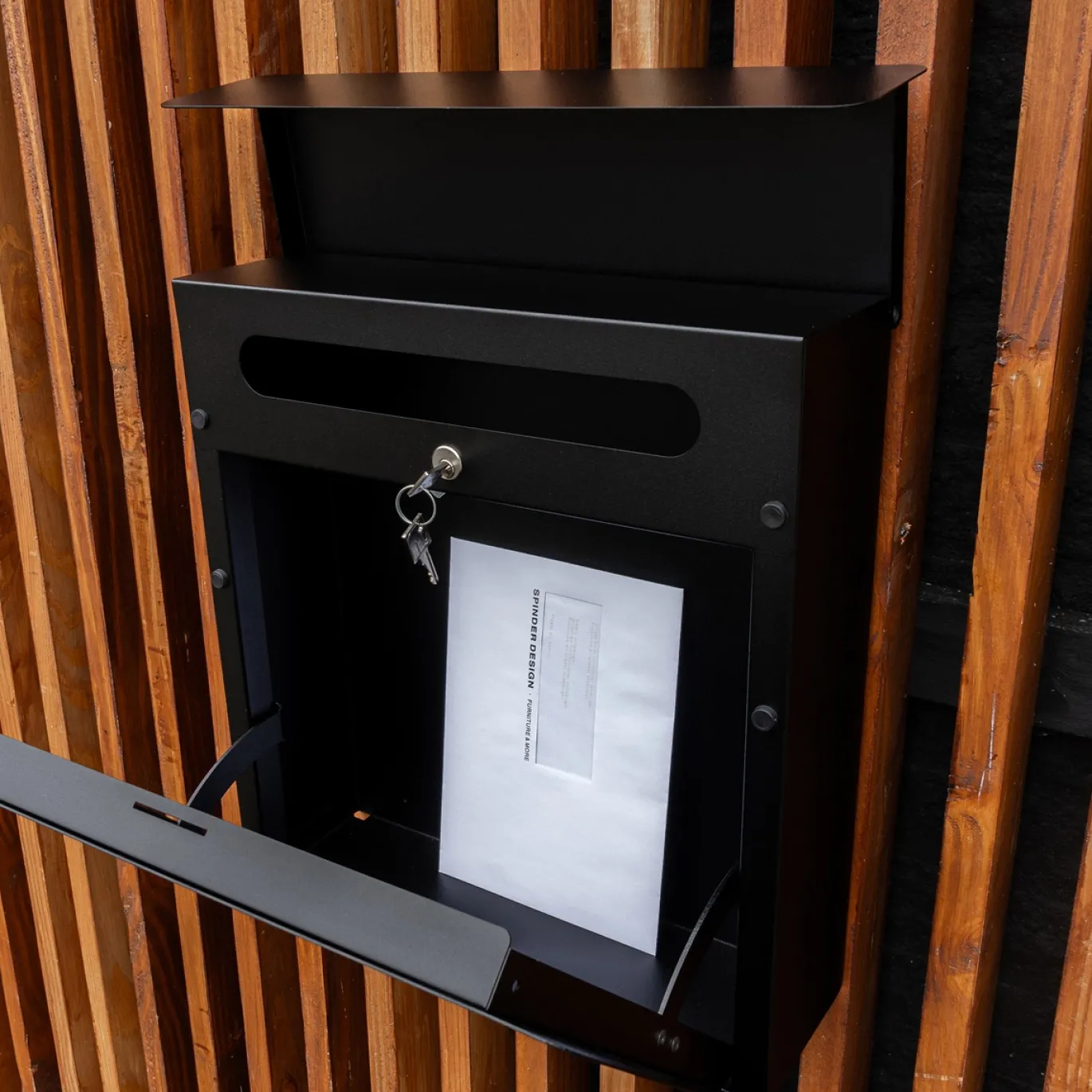Spinder Design Brievenbus Inbox Zwart