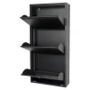 Spinder Design Schoenenkast Billy 3 Zwart