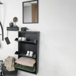 Spinder Design Schoenenkast Billy 3 Zwart