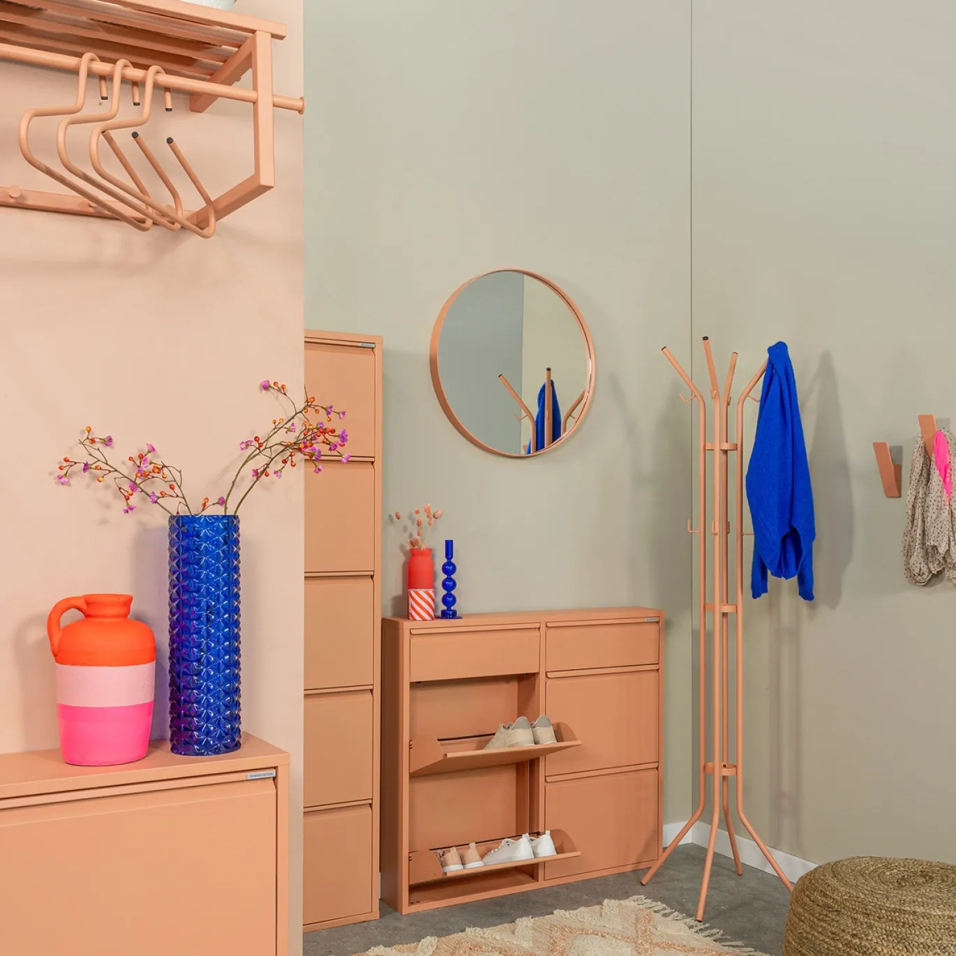 Spinder Design Staande Kapstok Jessy Clay Terra