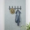 Spinder Design Wandkapstok Dexter 5 Zwart 70cm