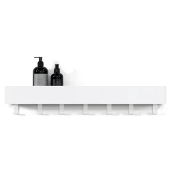 Spinder Design Wandkapstok Multi 7-Haaks Wit