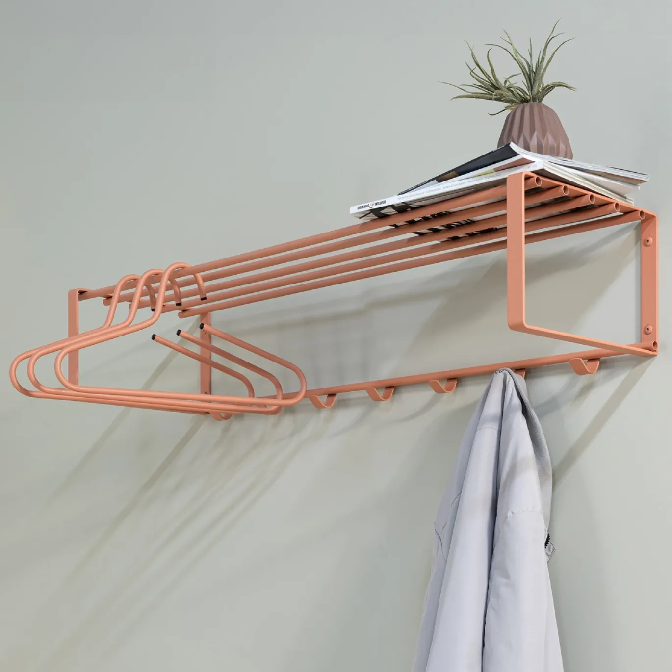 Spinder Design Wandkapstok Rex 2 XL Clay Terra 100cm