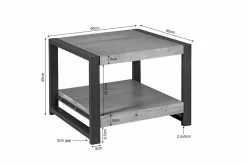 Starfurn Bijzettafel Britt 60cm onderblad