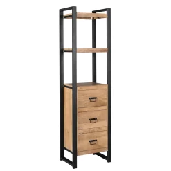 Starfurn Boekenkast Britt 200x55cm Drie Lades