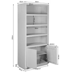 StarFurn Boekenkast Brussel Bruin 90cm