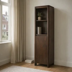 StarFurn Boekenkast Dallas Bruin Mangohout 200x55cm