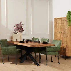 StarFurn Boomstamtafel Boston Mangohout Naturel 220cm