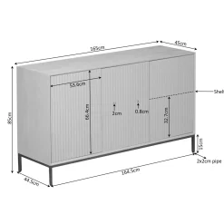StarFurn Dressoir Madison Bruin 165cm