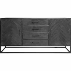 StarFurn Dressoir New York Mangohout Zwart 165cm