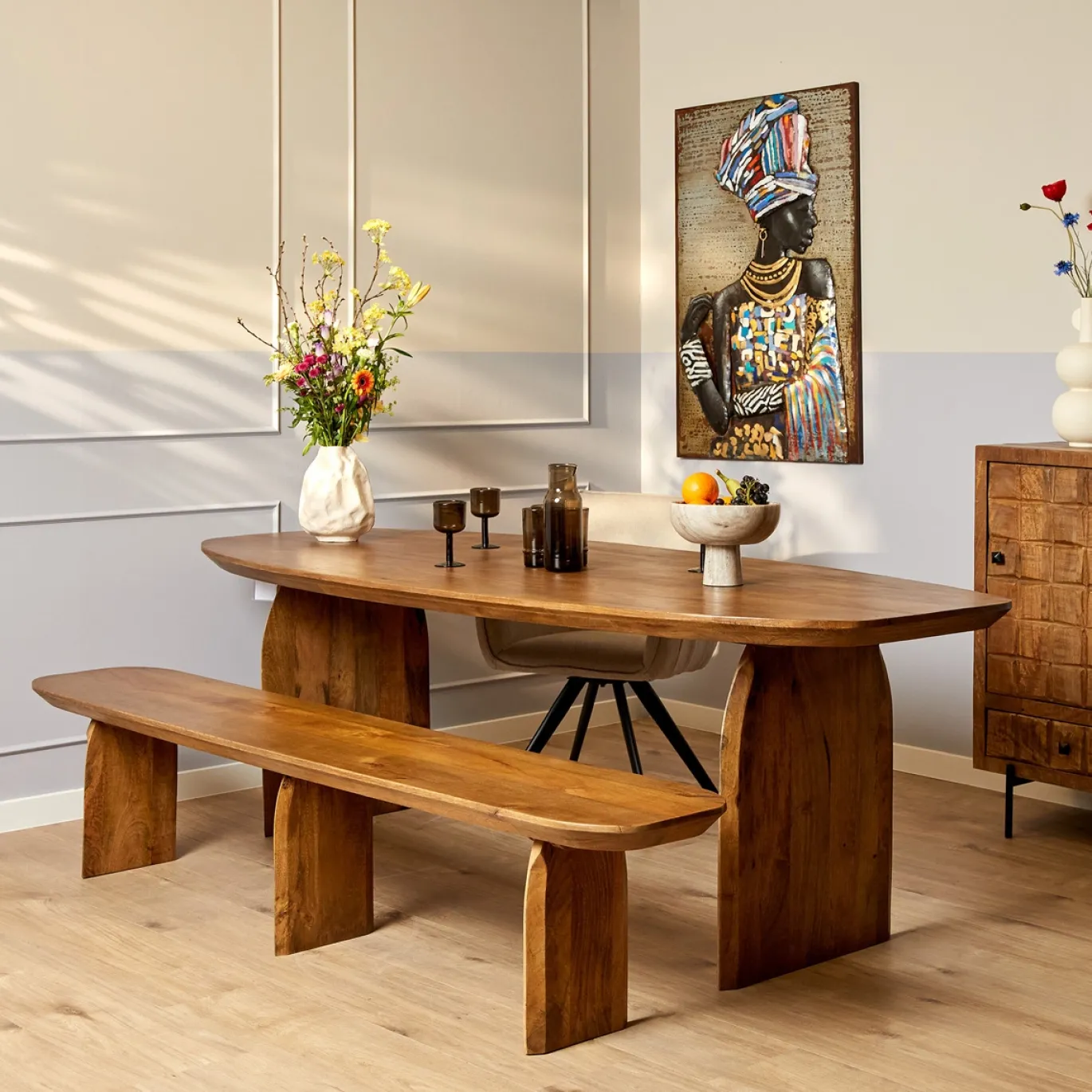 StarFurn Eetkamerbank Tense Naturel 280cm