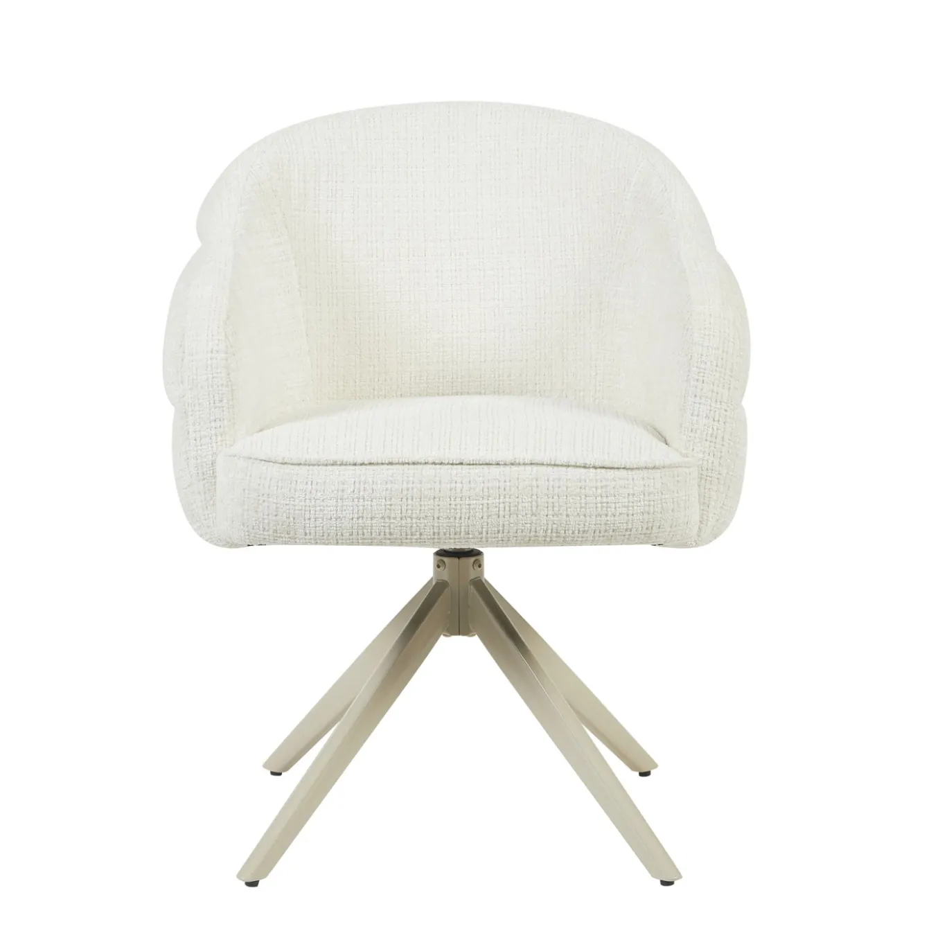 Starfurn Eetkamerstoel Bella Off White Poot Zand Met Armleuning
