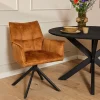 StarFurn Eetkamerstoel Dani Velvet Goud