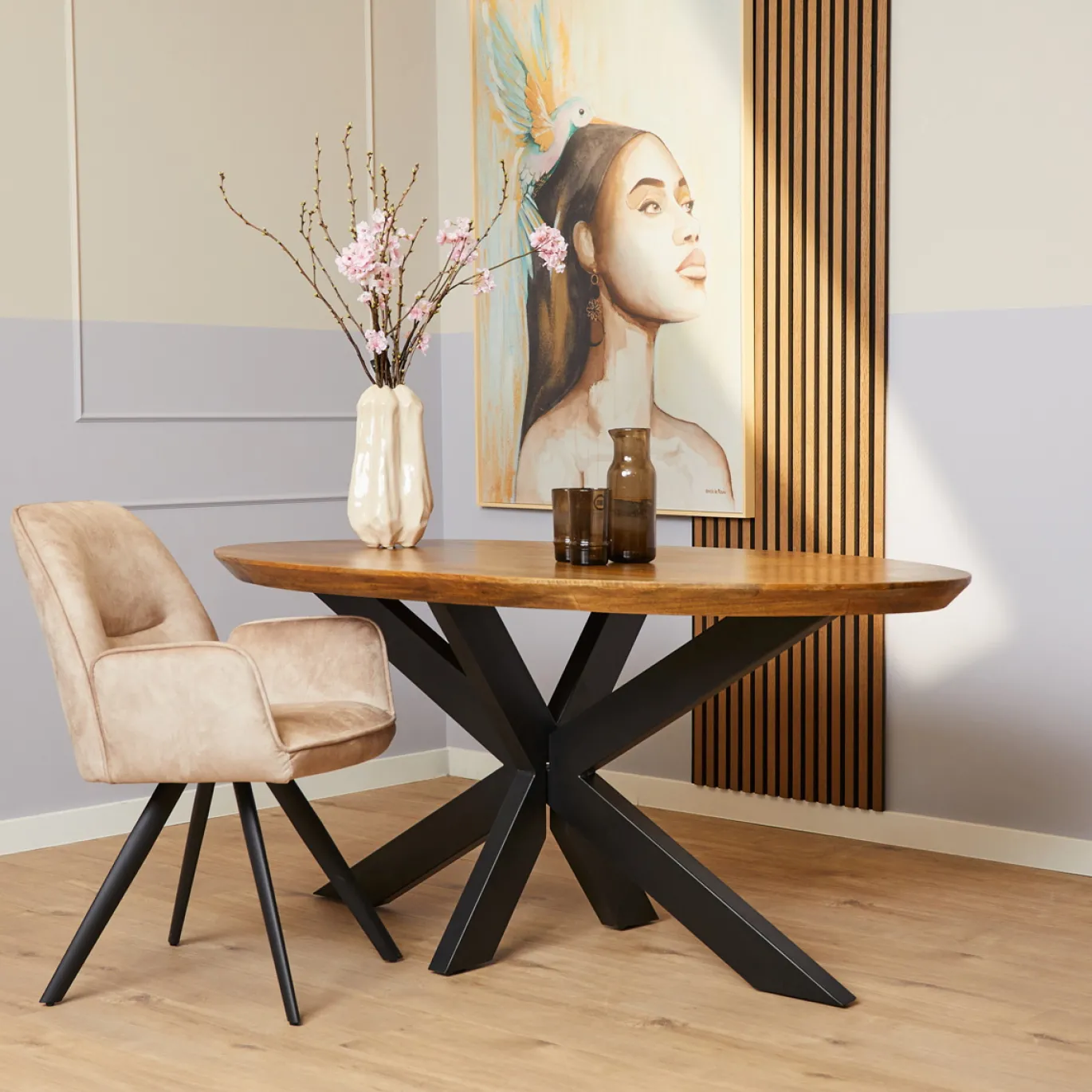 StarFurn Eetkamertafel Brandy Ovaal Naturel 160cm