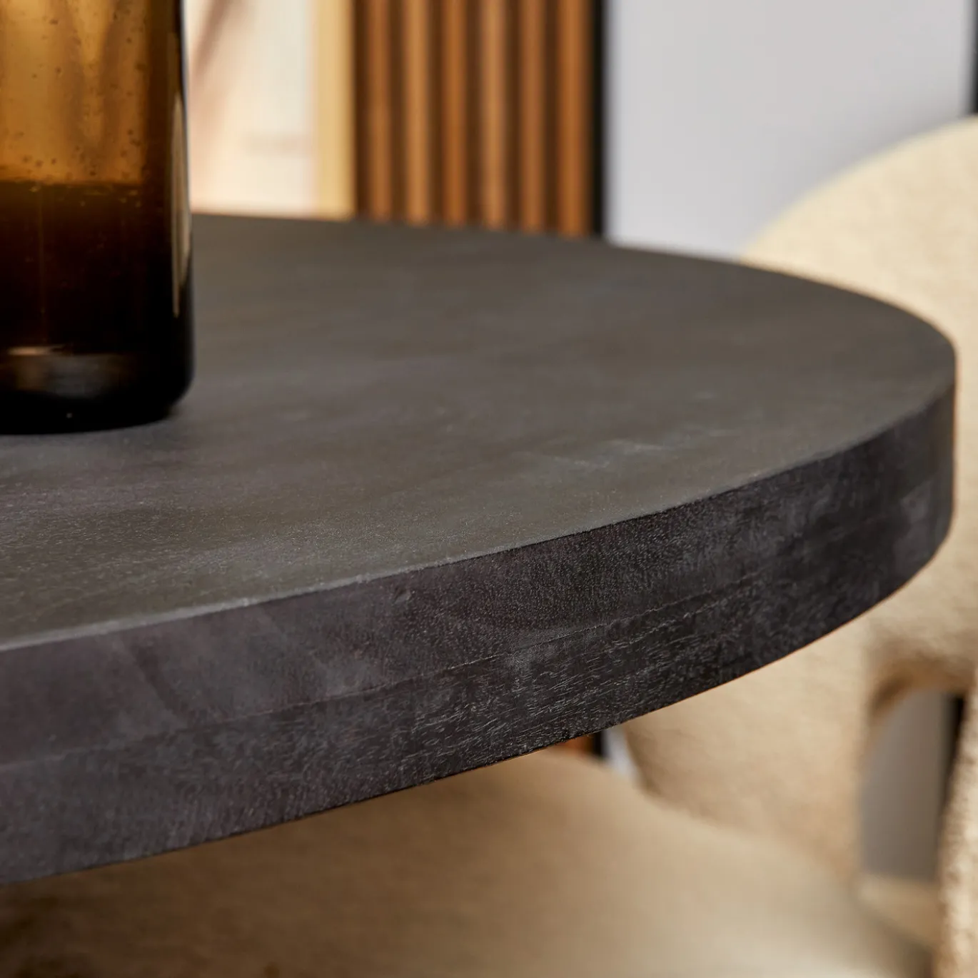 StarFurn Eetkamertafel Denver Zwart Ø110cm
