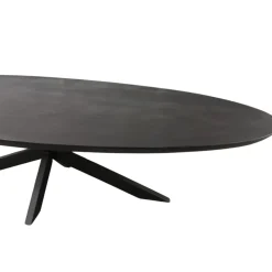 StarFurn Eettafel Brandy Zwart 160cm Ovaal