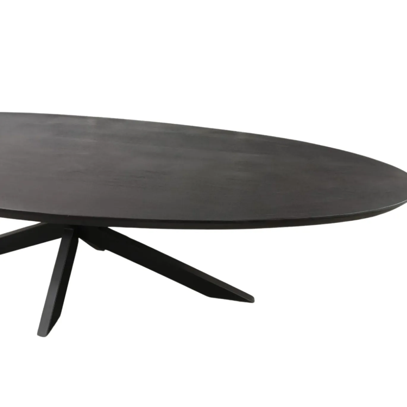 StarFurn Eettafel Brandy Zwart 160cm Ovaal