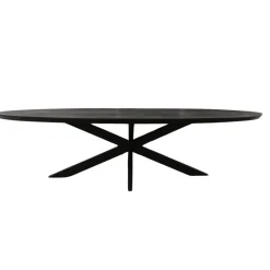 StarFurn Eettafel Brandy Zwart 160cm Ovaal