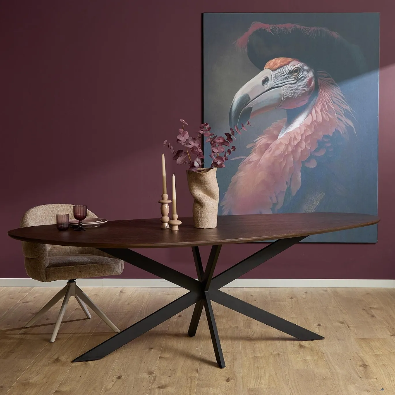 StarFurn Eettafel Cloud 180cm Eiken Bruin