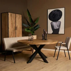 Starfurn Eettafel Dakota 150cm Rond Naturel