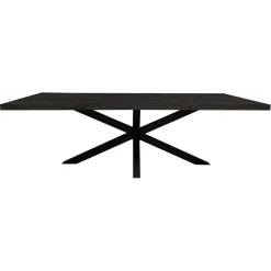 StarFurn Eettafel Denver Rechthoek Zwart 200cm