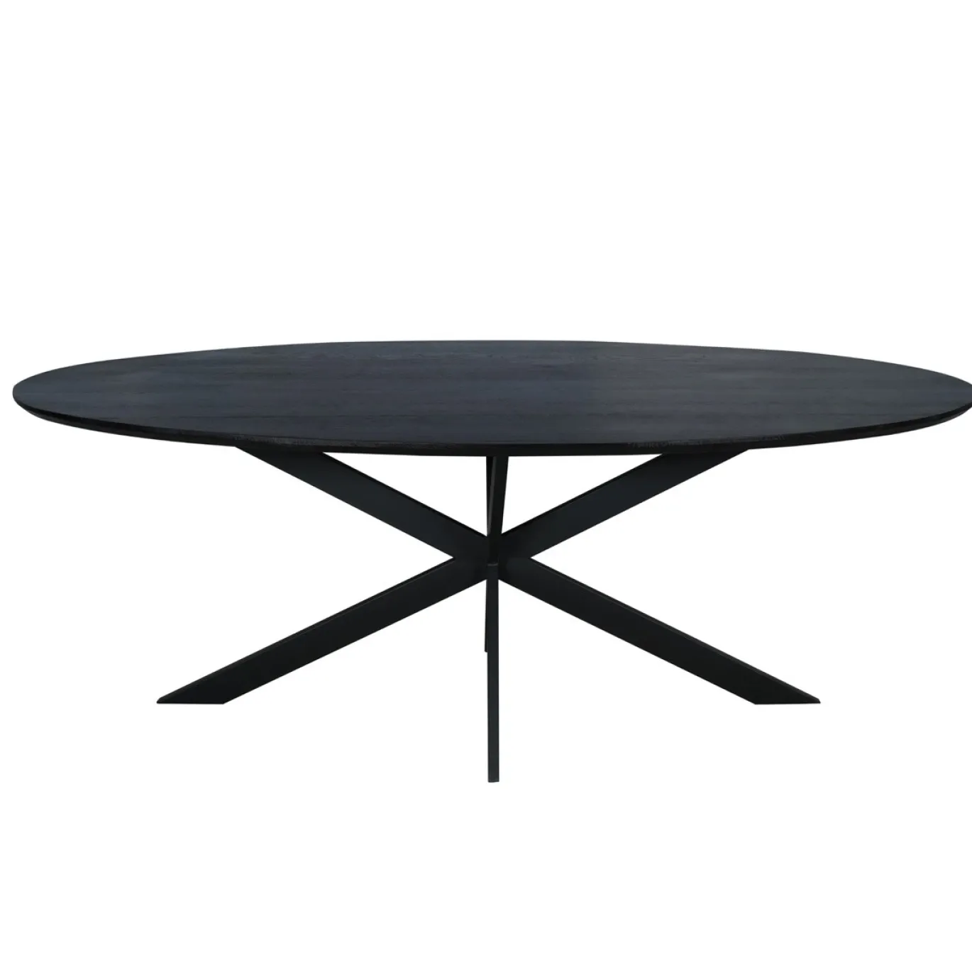 StarFurn Eettafel Ferris Eiken Ovaal 210cm Zwart