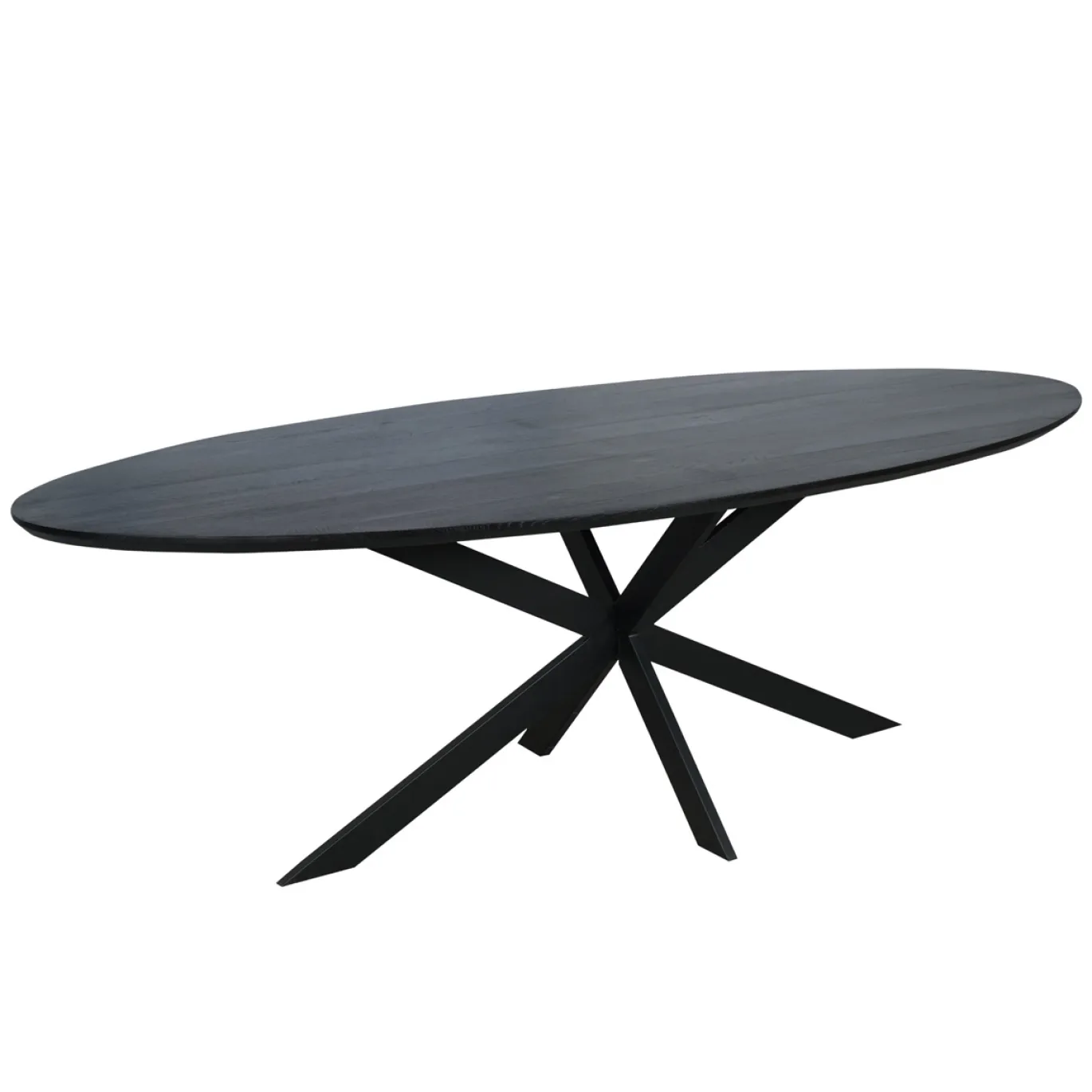 StarFurn Eettafel Ferris Eiken Ovaal 210cm Zwart