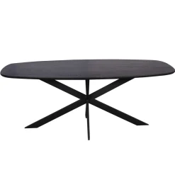 StarFurn Eettafel Ferris Eiken Deens Ovaal 200cm Zwart