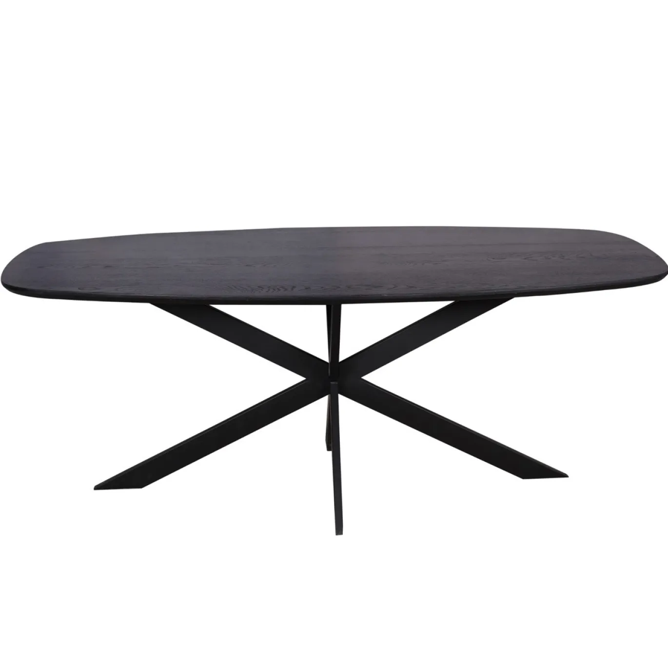 StarFurn Eettafel Ferris Eiken Deens Ovaal 200cm Zwart