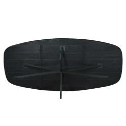 StarFurn Eettafel Ferris Eiken Deens Ovaal 200cm Zwart