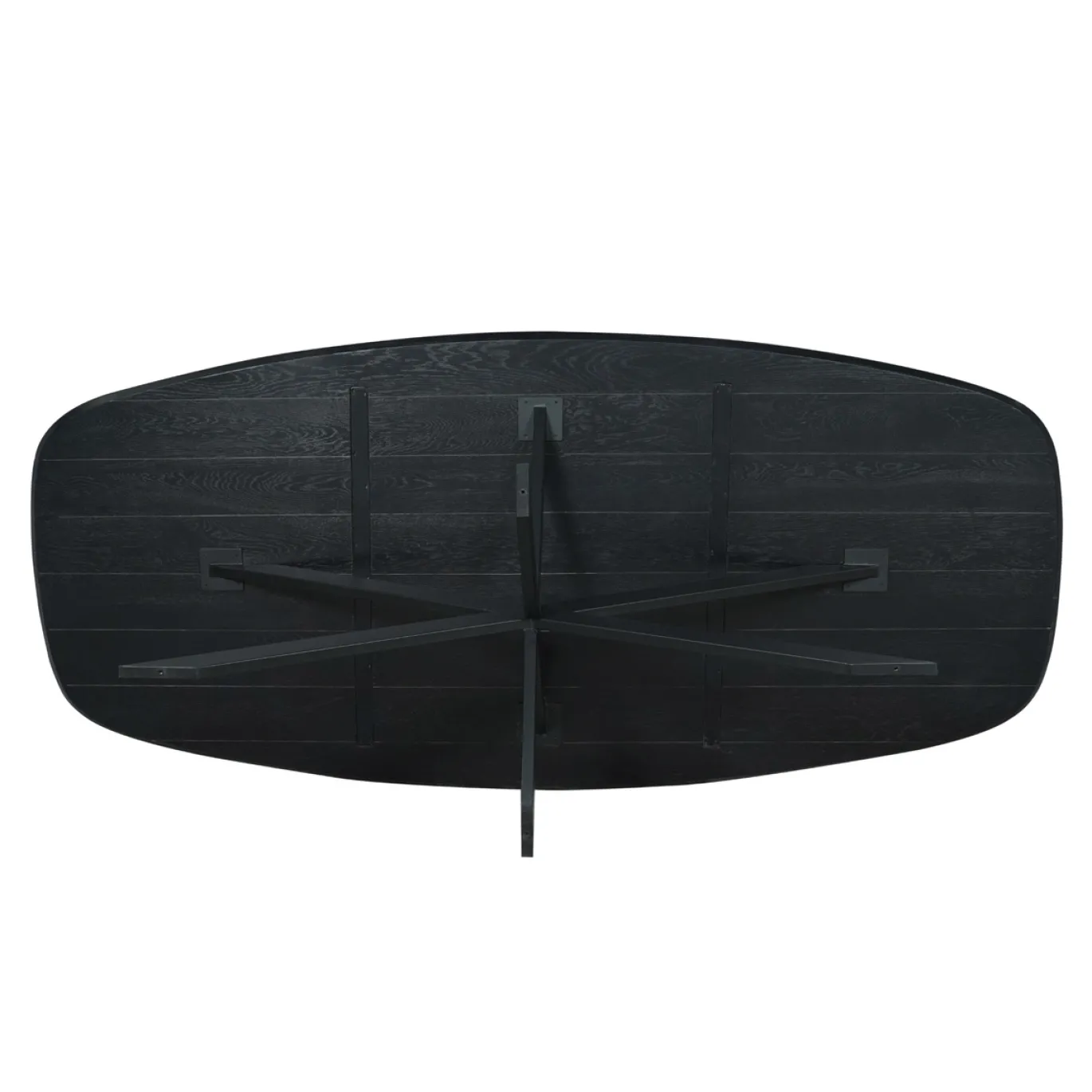 StarFurn Eettafel Ferris Eiken Deens Ovaal 200cm Zwart