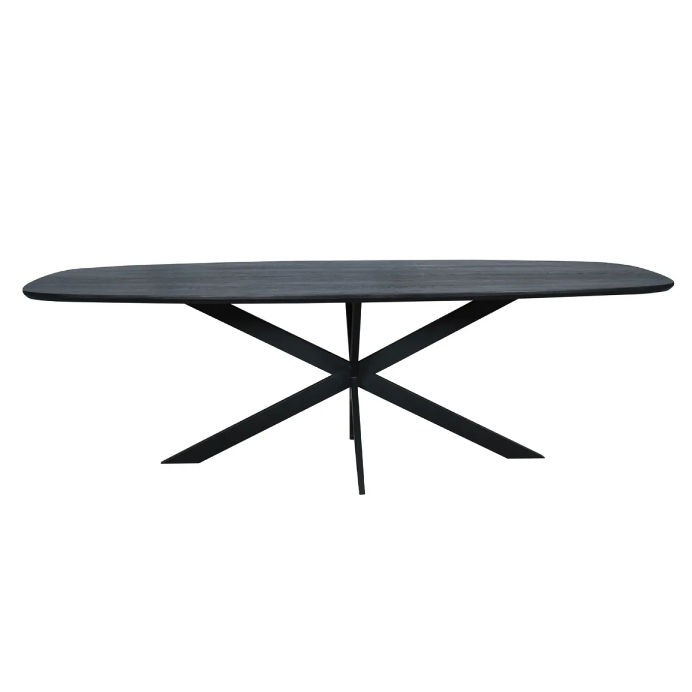 StarFurn Eettafel Ferris Eiken Deens Ovaal 200cm Zwart