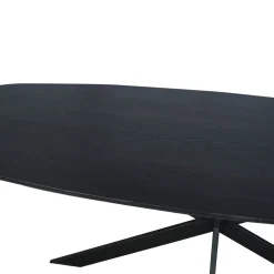 StarFurn Eettafel Ferris Eiken Deens Ovaal 200cm Zwart
