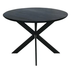 StarFurn Eettafel Ferris Eiken Rond 110cm Zwart