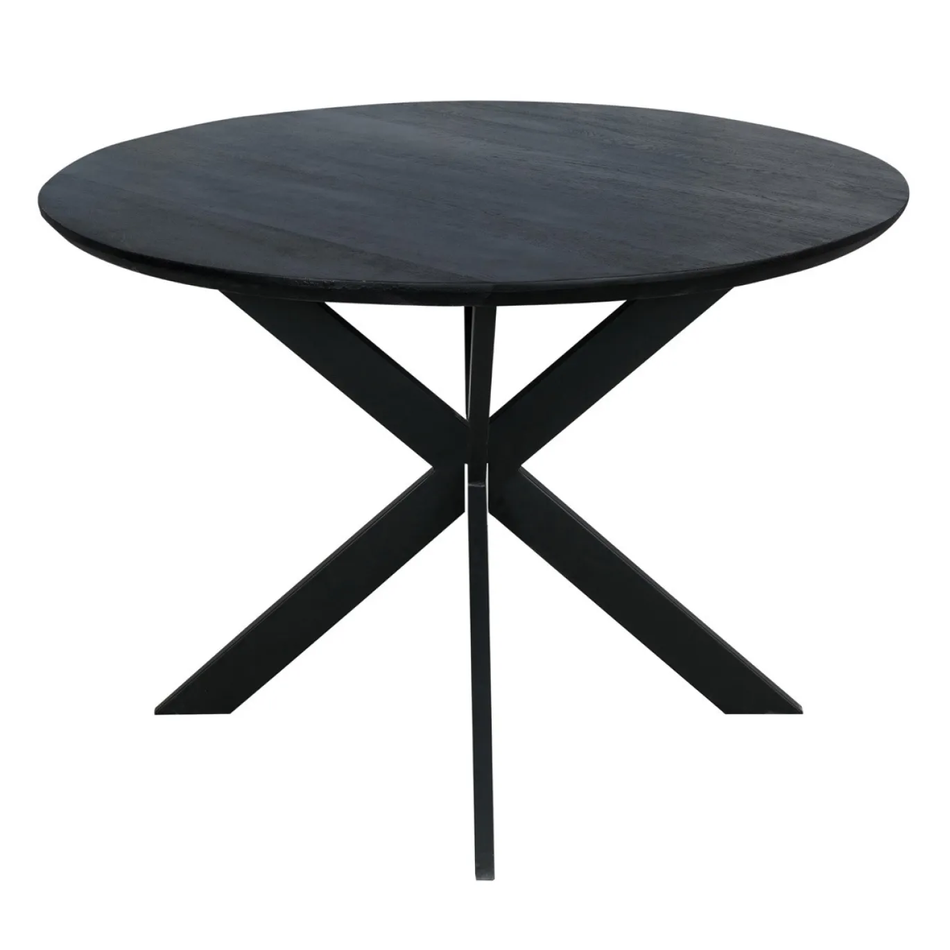 StarFurn Eettafel Ferris Eiken Rond 110cm Zwart