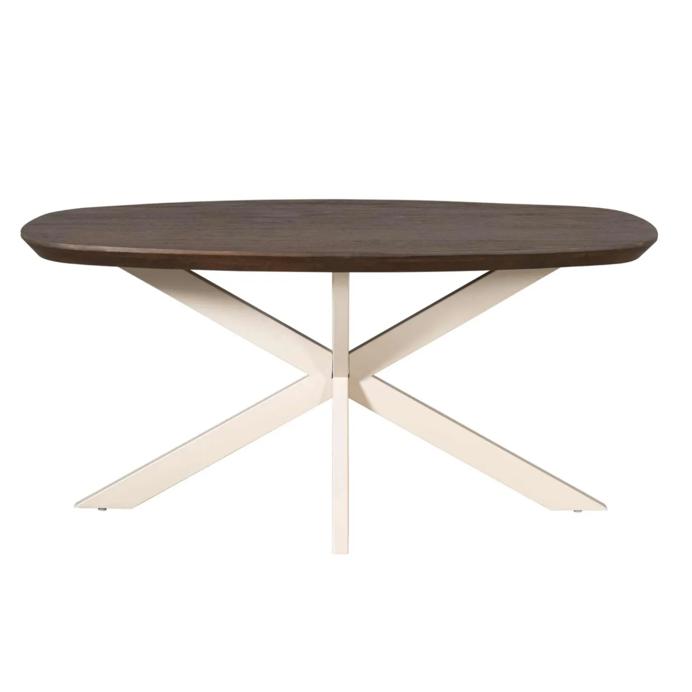 StarFurn Eettafel Madison Bruin 160cm Deens Ovaal Poot Zand