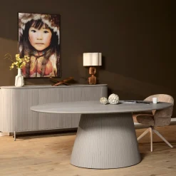 StarFurn Eettafel Solana 210cm Ovaal Taupe