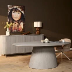 StarFurn Eettafel Solana 210cm Ovaal Taupe