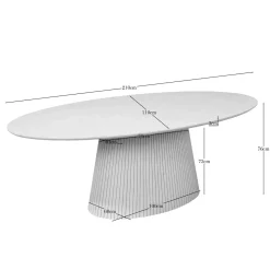 StarFurn Eettafel Solana Zand Mangohout Ovaal 210cm