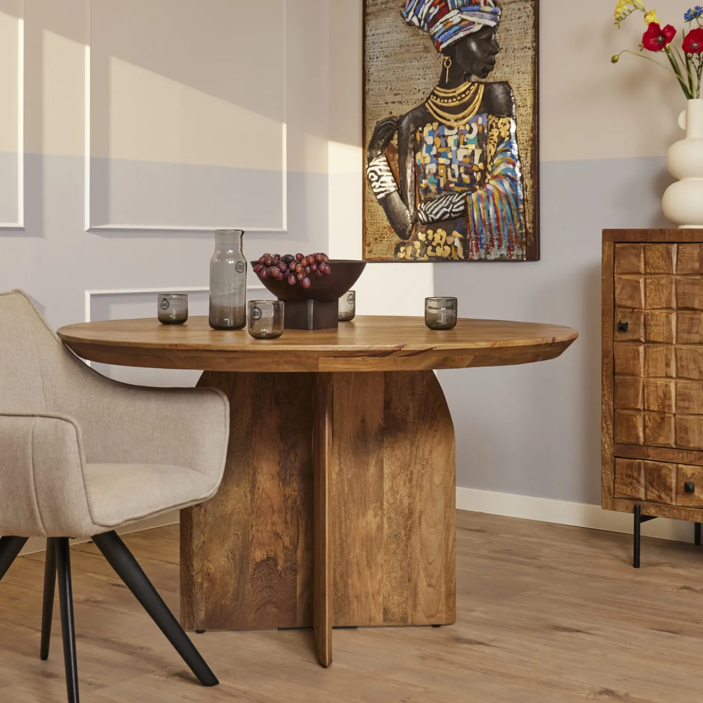 StarFurn Eettafel Tense Mangohout Ø150cm