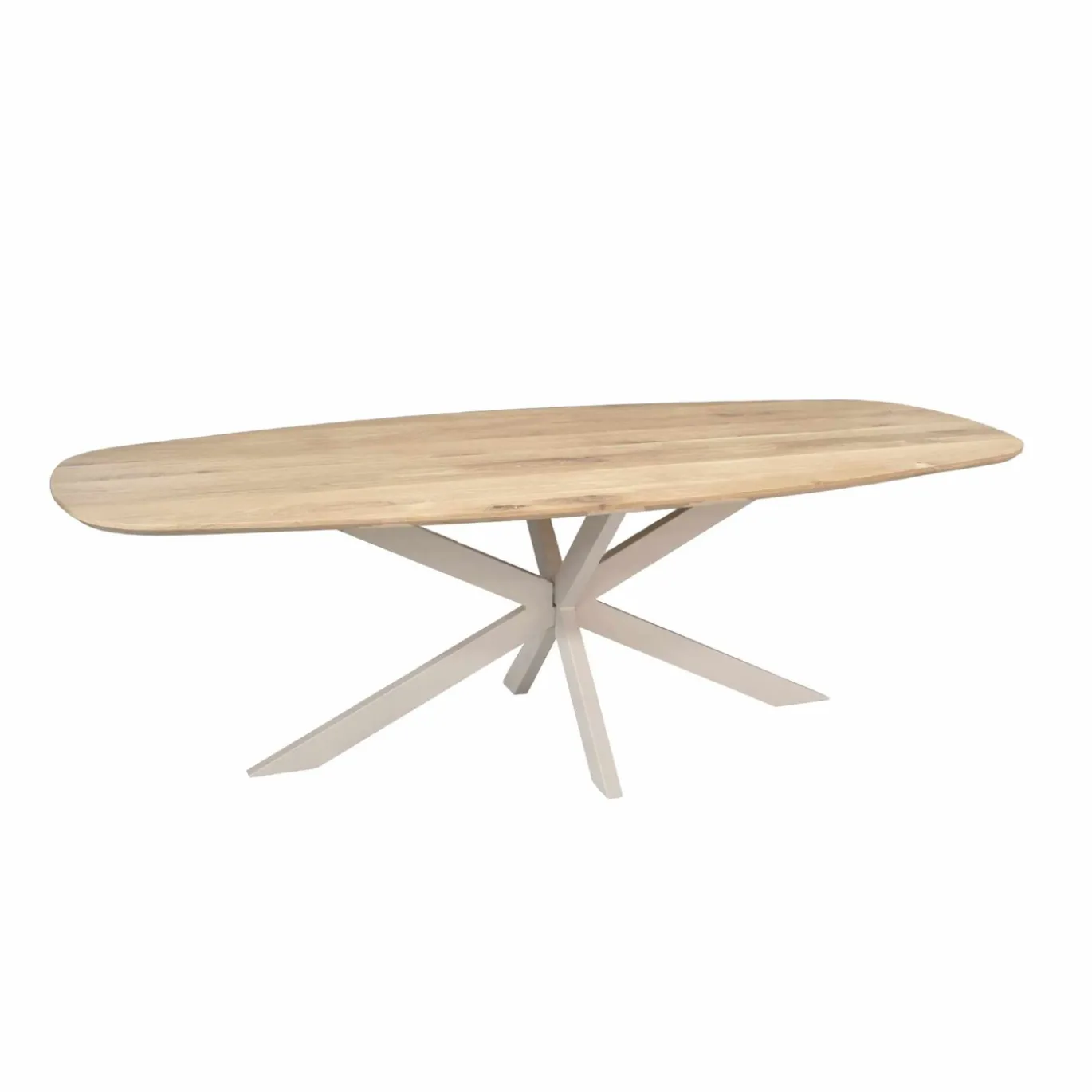 Starfurn Eiken Eettafel Ferris Deens Ovaal Naturel 240cm