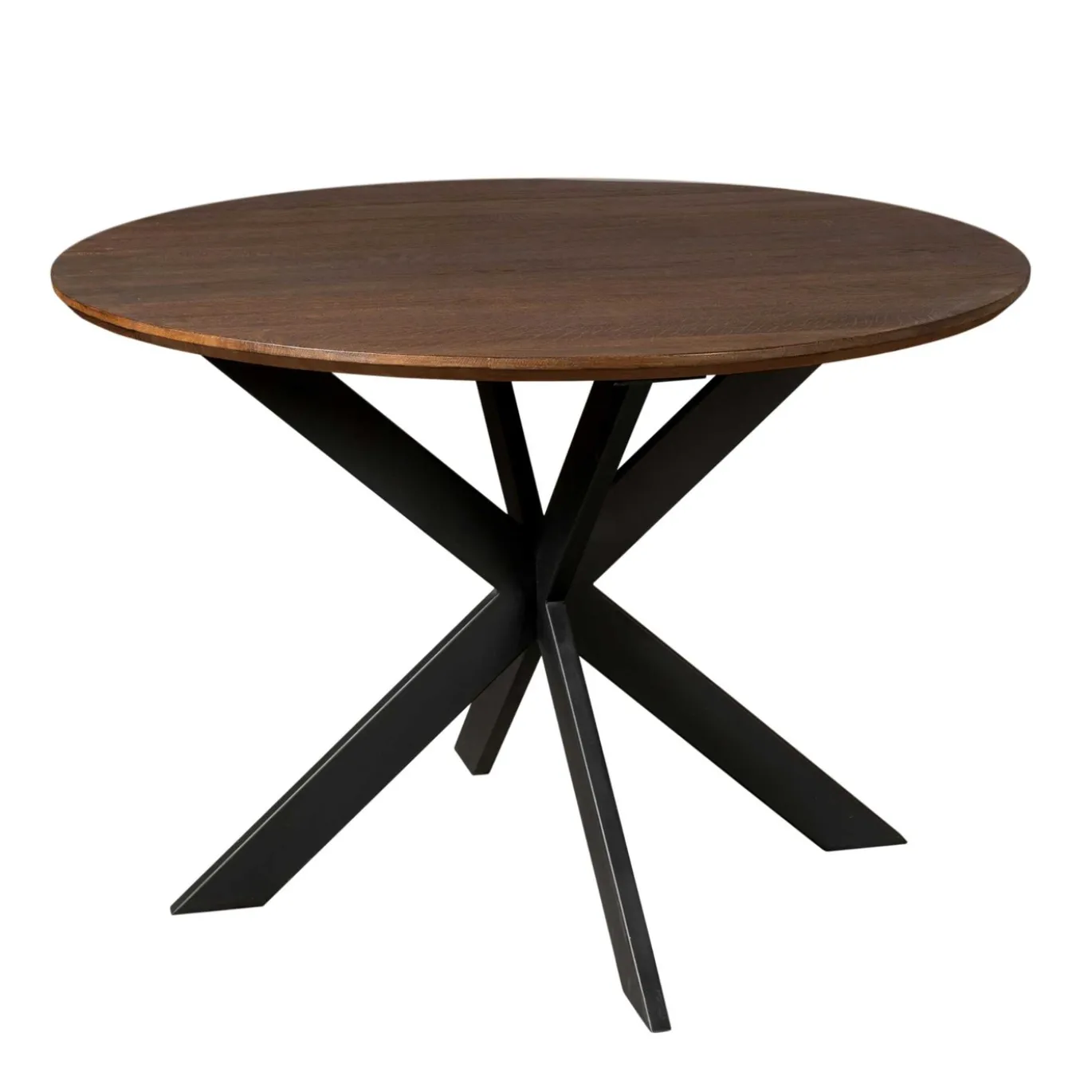 StarFurn Eiken eettafel Ferris Rond 110cm Bruin