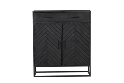 StarFurn Kabinetkast New York Mangohout en Staal Zwart 100cm