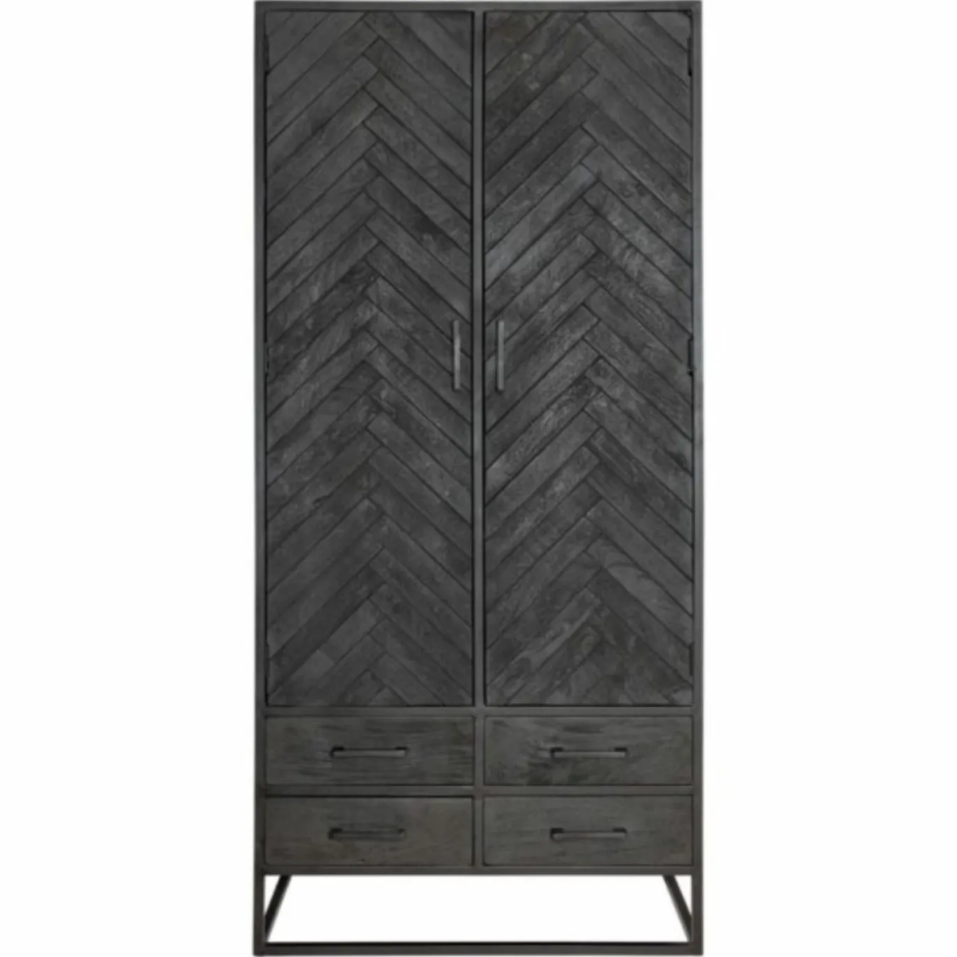 StarFurn Kabinetkast New York Mangohout Zwart 90cm