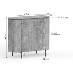 StarFurn Kabinet kast Solana 115cm Naturel
